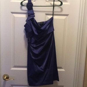As U Wish Purple One Shoulder Cocktail Dress